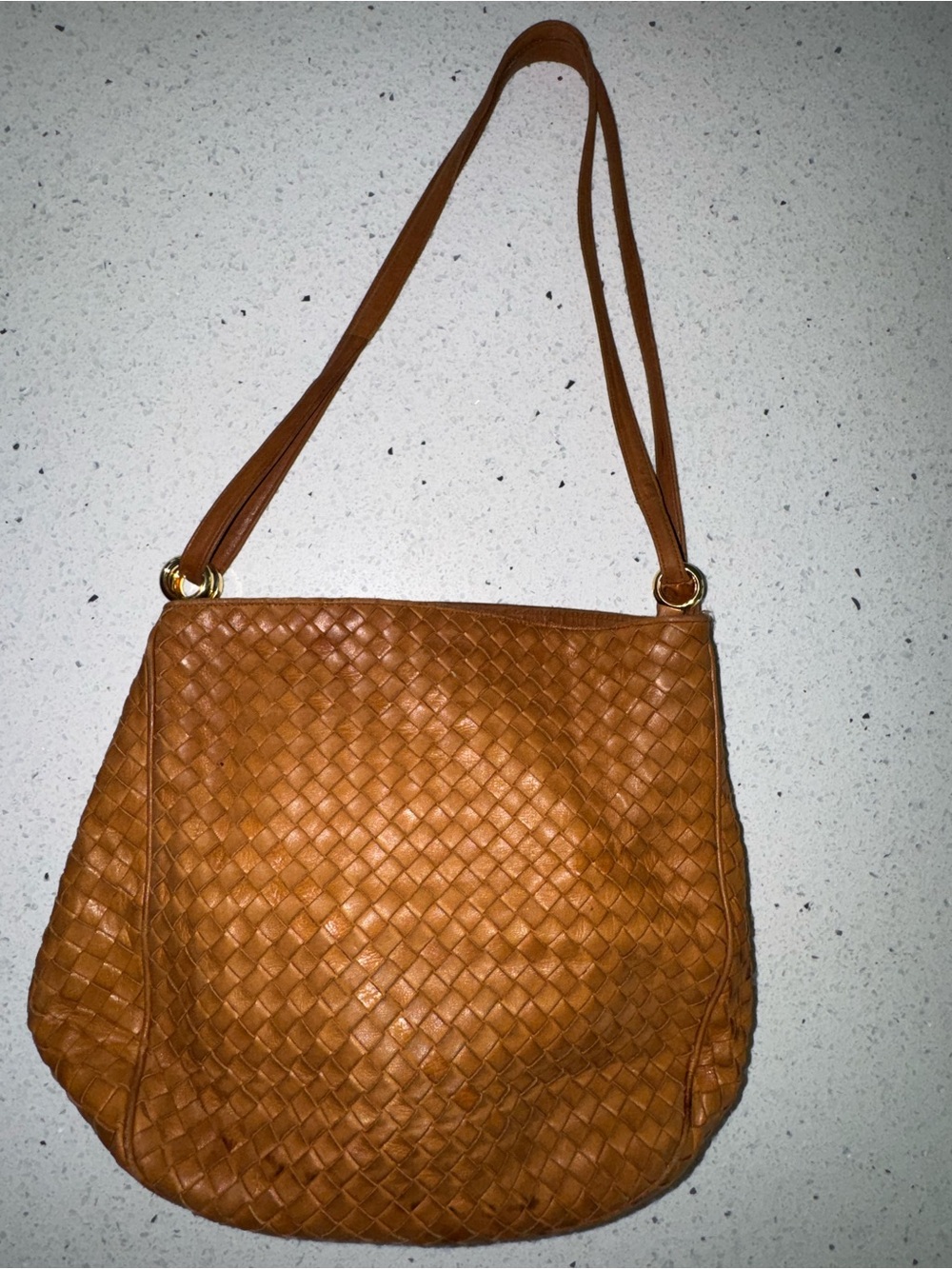 Vintage S.I.S.O. Tan Woven Convertible Handbag Crossbody